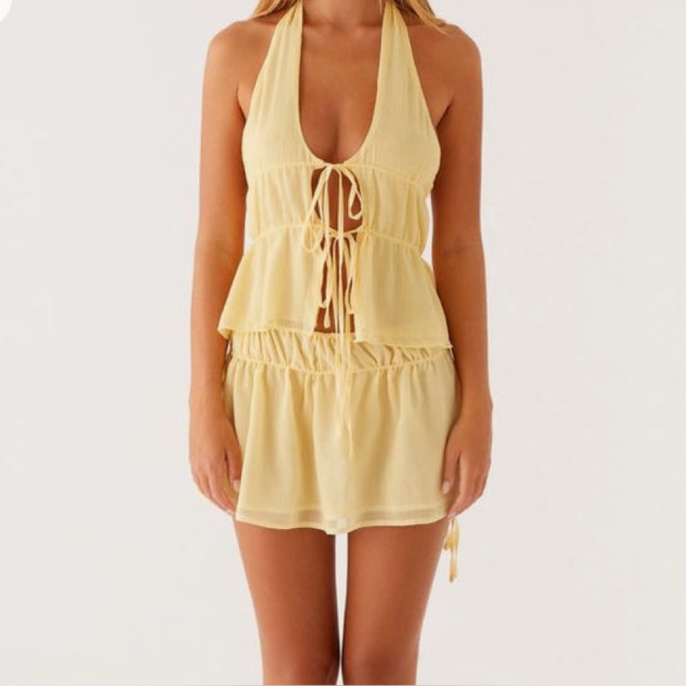 Elegant Cream Skirt Set